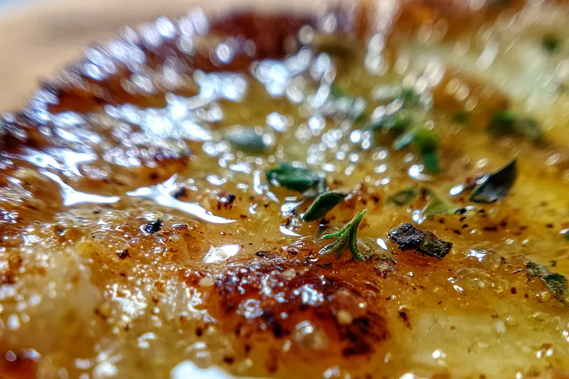 Cooked French Onion Soup in bowls